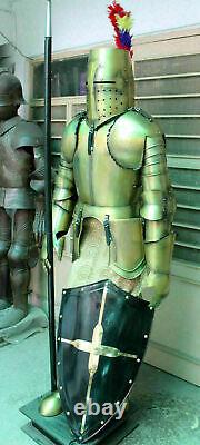 Medieval Knight Wearable Suit Of Armor Crusader Combat Full Body Armour Costum