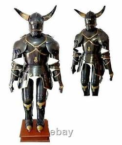 Medieval Knight Wearable Suit Of Armor Crusader Combat Full Body Armour ICA1