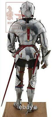 Medieval Knight Wearable Suit Of Armor Crusader Combat Full Body Armour SCA