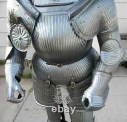 Medieval Knight Wearable Suit Of Armor Crusader Combat Rare Body Armour Costume