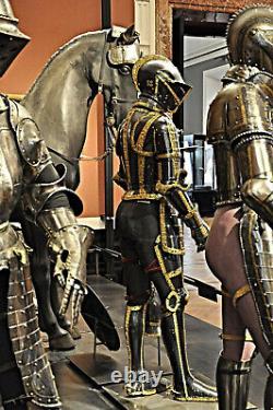 Medieval Knight Wearable Suit Of Armor Crusader Gothic Combat Full Body Armor