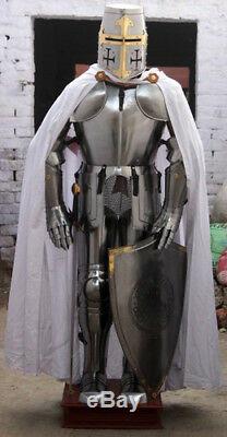 Medieval Knight Wearable Suit Of Armor Crusader Gothic Full Body Armour AC05