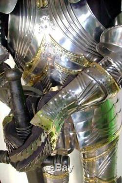 Medieval Knight Wearable Suit Of Armor Crusader Gothic Full Body Armour AG01