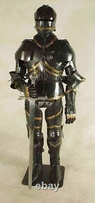 Medieval Knight Wearable Suit Of Armor Crusader Gothic Full Body Armour AG06