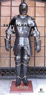 Medieval Knight Wearable Suit Of Armor Crusader Gothic Full Body Armour AG13