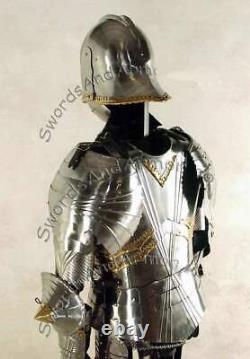Medieval Knight Wearable Suit Of Armor Crusader Gothic Full Body Armour AGC09