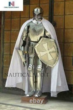 Medieval Knight Wearable Suit Of Armor Crusader Gothic Full Body Armour LO50