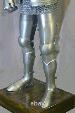 Medieval Knight Wearable Suit Of Armor Crusader Gothic Full Body Armour Suit new