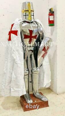 Medieval Knight Wearable Suit Of Armor Crusader Helmet Full Body Armour Costume