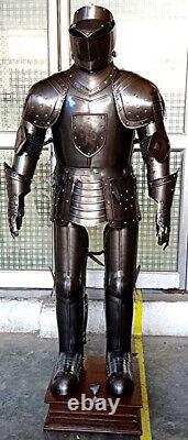Medieval Knight Wearable Suit Of Armor Crusader Steel Full Body Armor