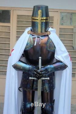 Medieval Knight Wearable Suit Of Armor Crusader Templar Full Body Armour AC06