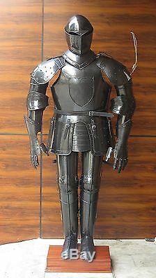Medieval-Knight-Wearable-Suit-of-Armor-Adult-Size-with-Display-Stand-NEW Medie