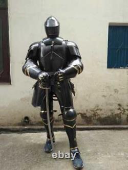 Medieval Knight Wearable Suit of Armor Combat Full Body Armor Black Christmas