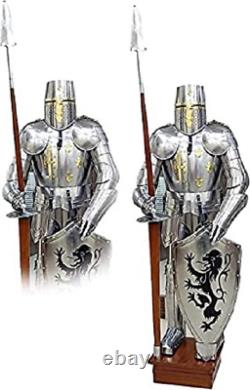 Medieval Knight Wearable Suit of Armor Crusader Combat Full Body Armour