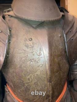 Medieval Knight body suits armor iron 19th century italy england vintage #JN