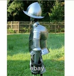 Medieval Knight guard armor Fully Functional Half Body Armor Suit Spanish Helmet