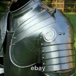 Medieval Knight guard armor Fully Functional Half Body Armor Suit Spanish Helmet