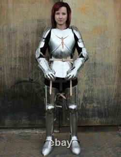 Medieval Knight's Ladies Suit of Armor Warrior Ladies Armor Suit 18g Steel