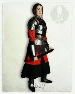 Medieval LARP 20GA Steel Knight Queen Lady Woman Half Body Armour Suit LS09