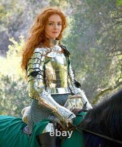 Medieval Lady Armor Female knight Warrior girl Suit Battle Half Body Costume
