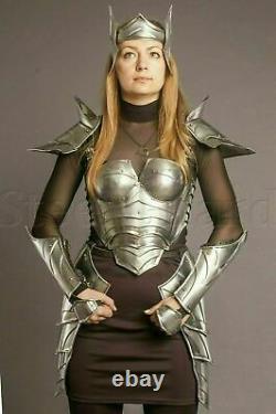 Medieval Lady Cuirass Armor Larp Knight Suit of Armor Female Cosplay Costume
