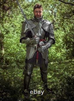 Medieval Larp Armor Suit Wearable Knight Armor Steel Functional Armor Suit