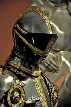 Medieval Rare Armour Knight Wearable Suit Of Armor Crusader Combat Full Body