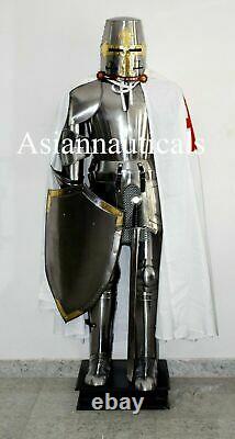 Medieval Renaissance Knights Templar Full Suit of Armour Wearable LARP costume