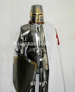 Medieval Renaissance Knights Templar Full Suit of Armour Wearable LARP costume