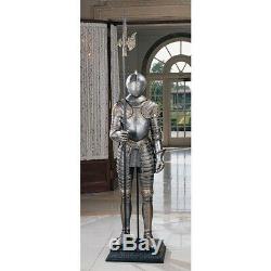 Medieval Replica King's Knight Italian Suite Of Armor With Halberd 72 Statue