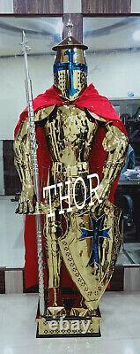 Medieval Rust Free Stainless Steel Knight Suit Of Armor Templar Full Body Armor