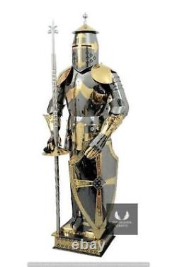 Medieval Stainless Steel Rust Free Full Body Knight Armor Suit With Full Stand