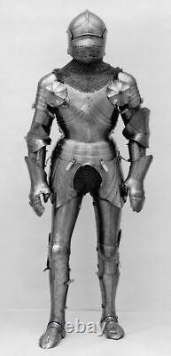 Medieval Steel Knight Armor Suit Antique Polish Surface Armor Suit Life Size