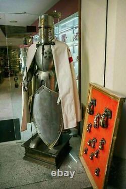 Medieval Steel Knight Wearable Suit Of Armor Crusader Full Body Armour