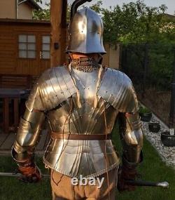 Medieval Steel Larp Roman Half Body Armor Suit Knight Full SuitOpen