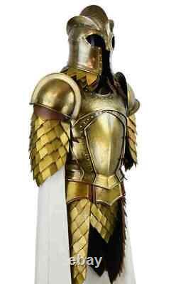 Medieval Steel Larp Warrior Kings guard Half Body Armor Suit Knight Suit