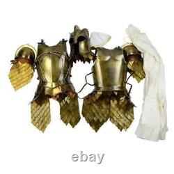 Medieval Steel Larp Warrior Kingsguard Half Body Armor Knight Suit Halloween