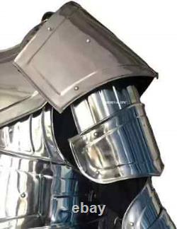 Medieval Steel Suit of Knight Wearable Larp Cosplay Costume Halloween Armor