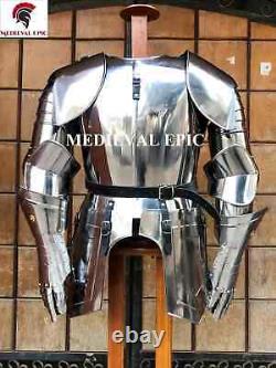 Medieval Steel Wearable Armor Half Suit Of Knight Larp Costume Cosplay