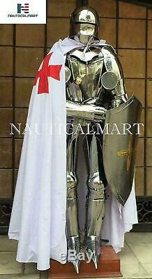 Medieval Suit Of Armor Knight Armour Gothic Full Body Suit Sword Shield Costume