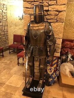 Medieval Suit Of Armor Knight Crusader Full Body Armour Templar Combat Wearable