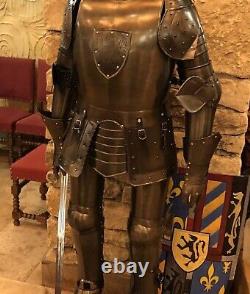 Medieval Suit Of Armor Knight Crusader Full Body Armour Templar Combat Wearable