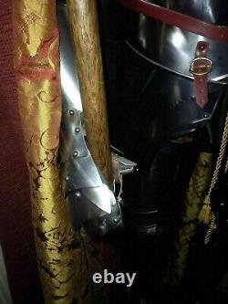 Medieval Suit Of Armor Knight Larp Templar Costume Crusader Full Body Armour War