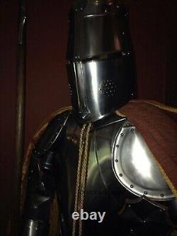 Medieval Suit Of Armor Knight Larp Templar Costume Crusader Full Body Armour War