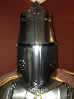 Medieval Suit Of Armor Knight Larp Templar Costume Crusader Full Body Armour War