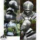 Medieval Suit Of Templar Armor Maximilian Armour Closed Helmet Rare Knight Prop