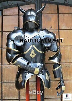 Medieval Suit of Half Body Armor Gothic Cuirass Knight Breastplate & Shoulder