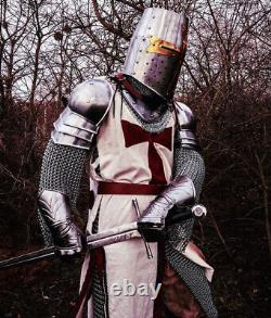 Medieval Templar Chain Mail Armor Suit Cosplay Halloween Suit Knight Full Suit