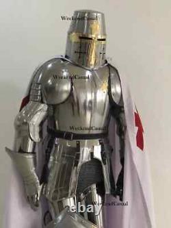 Medieval Templar Cross Knight Wearable Suit Of Armor Crusader Full Body Armour