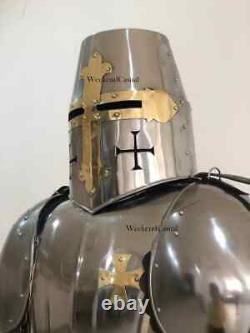 Medieval Templar Cross Knight Wearable Suit Of Armor Crusader Full Body Armour